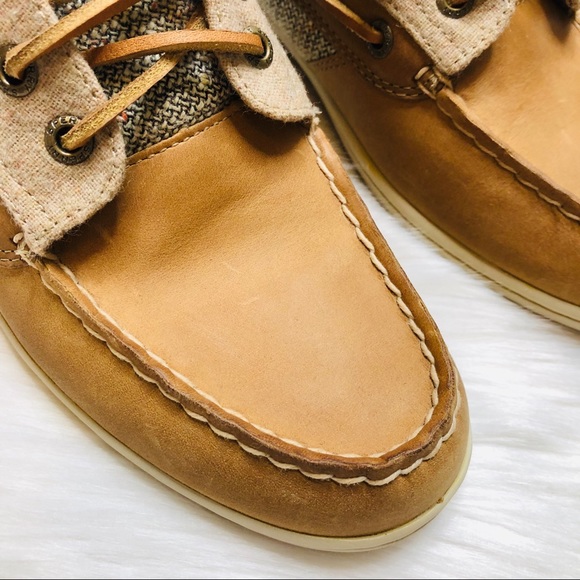 Sperry GENUINE LEATHER brown womens boat shoes - Picture 3 of 6